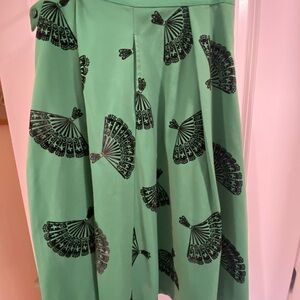 Green circle skirt vintage style